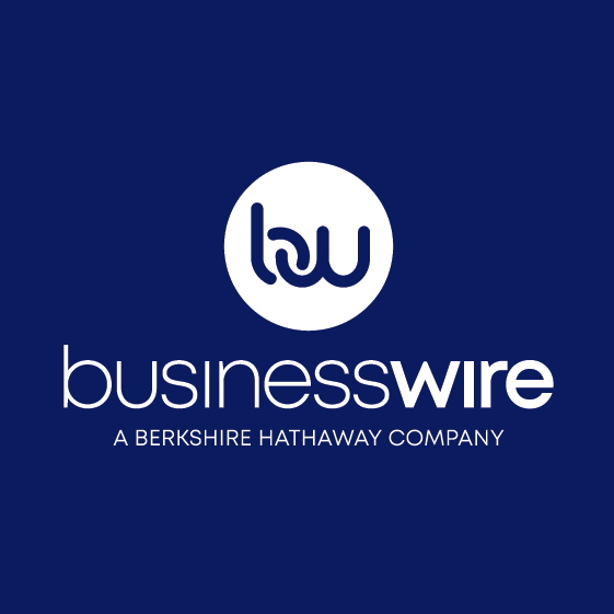 Navy Blue and White Business Wire Logo in Square