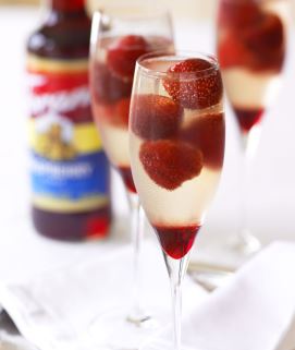 strawberry champagne punch