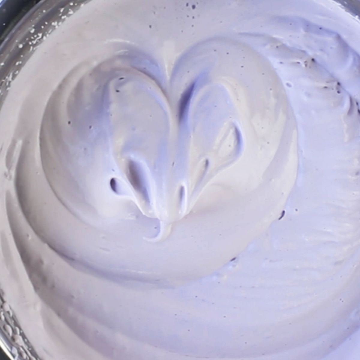 grape syrup combined into whipped cream