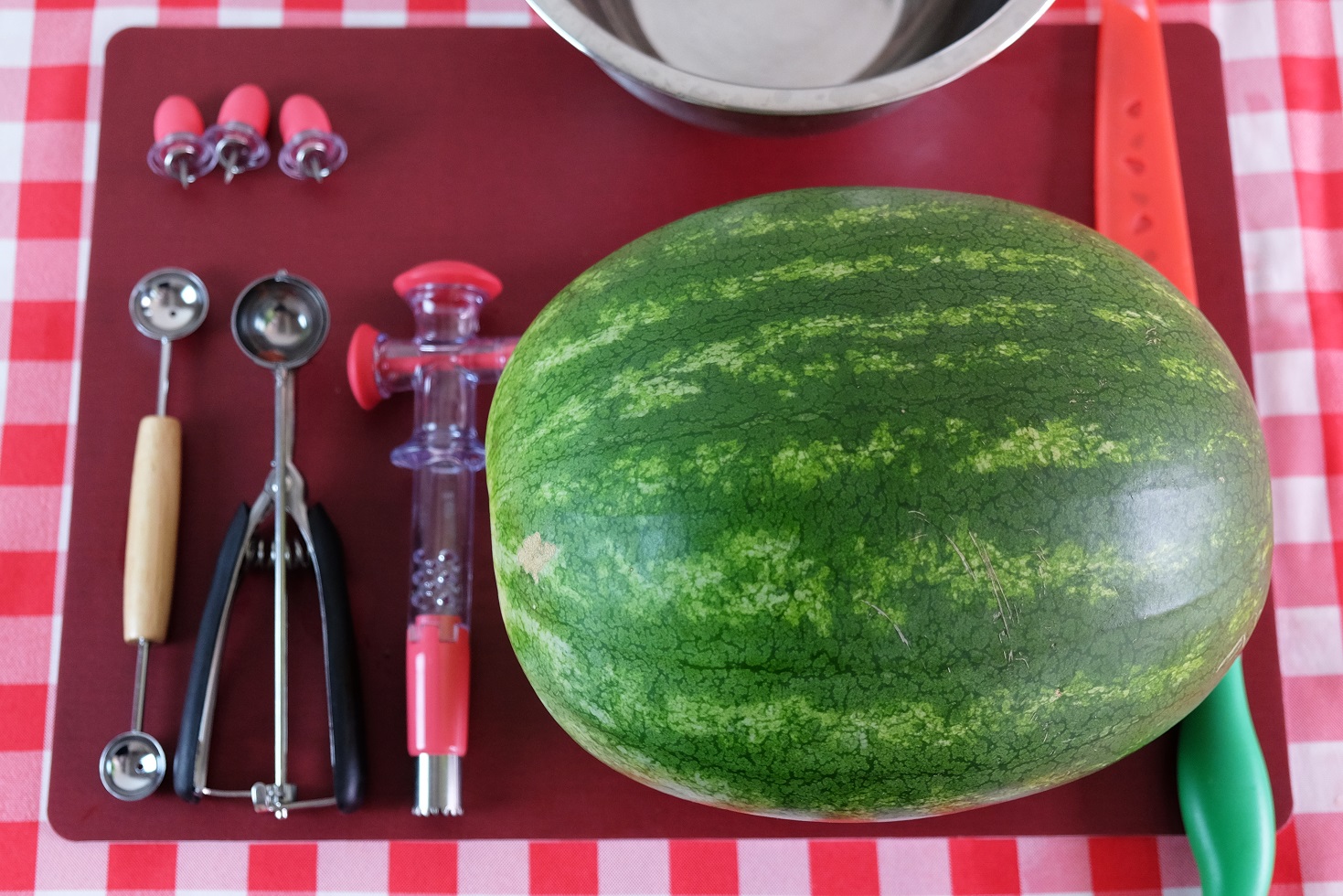 tools and watermelon