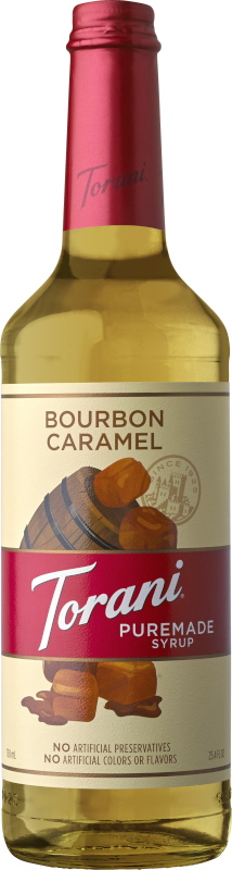 Puremade Bourbon Caramel Syrup Bottle