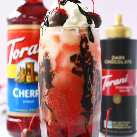 Chocolate Covered Cherry Fizzy Sipper