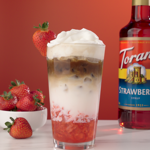 Strawberry Trilayer Latte