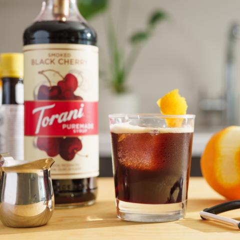 Smoked Black Cherry Cold Fashioned