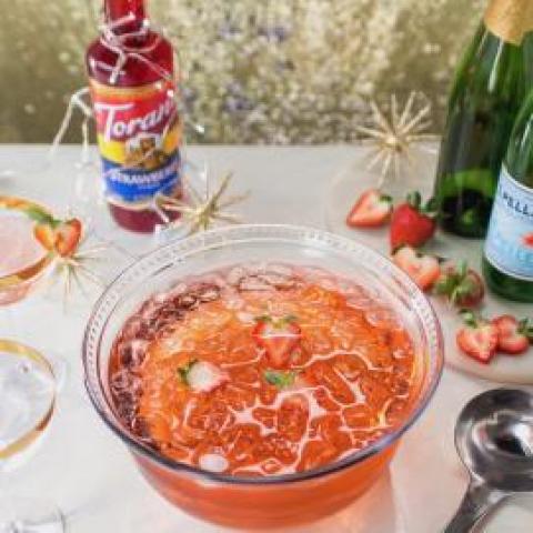 Strawberry Champagne Punch
