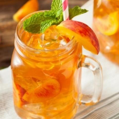 Almond Peach Iced Tea>