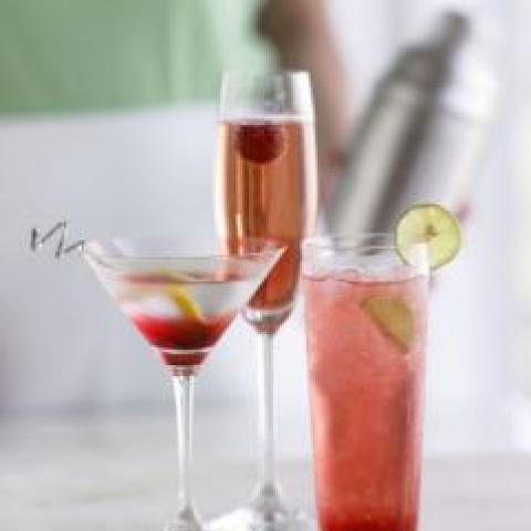 Strawberry Pomegranate Sparkling Cocktail